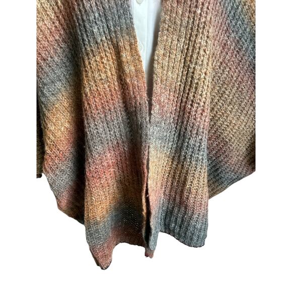 Elsamanda Size M/L Wool Alpaca Blend Chunky Knit Open Cardigan Sweater Italian - Picture 4 of 8